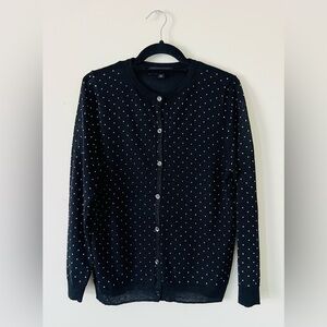 Zara Black and White Polka Dot Cardigan Size M